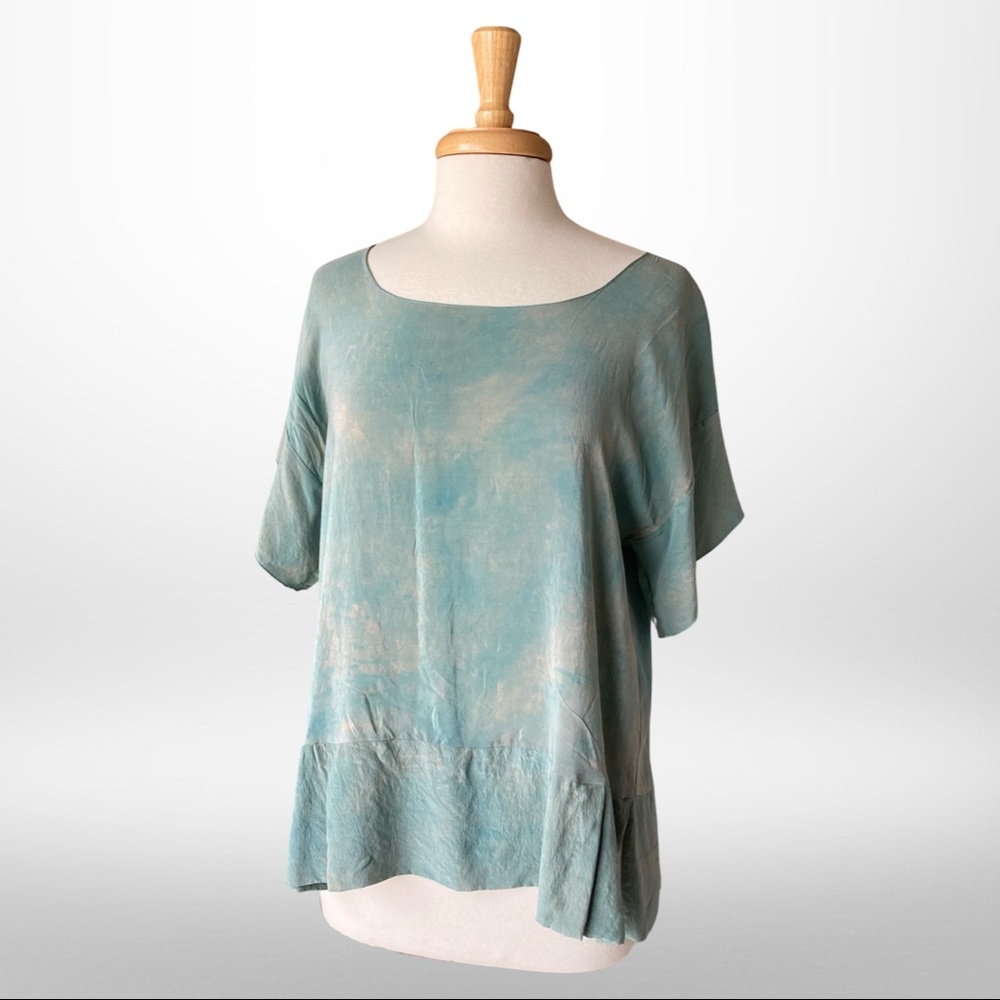 Silk Tie Dye Blouse Handmade